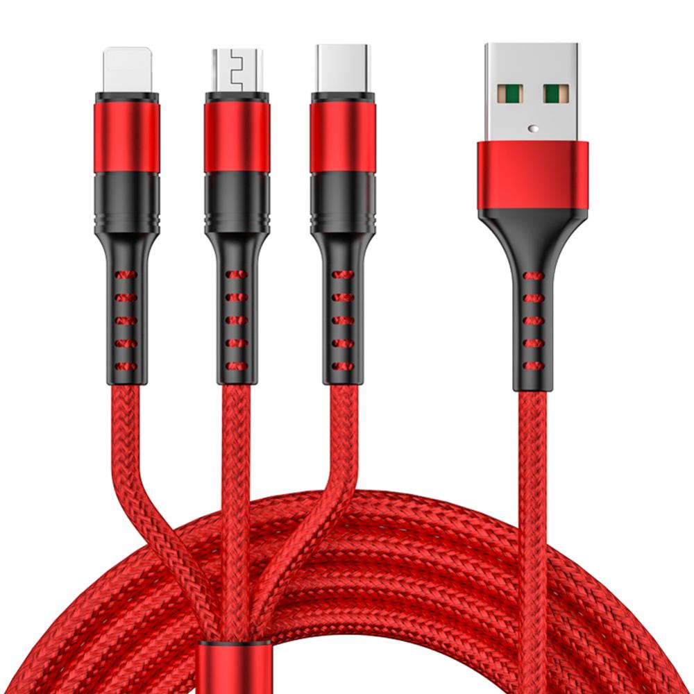 Cáp Sạc Nhanh DIGIFOUNDER 5A 3 Trong 1 Cổng Micro USB Type C A4U1