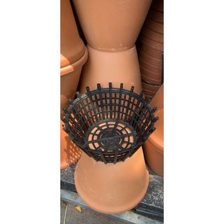 Bộ 10 chậu giả gỗ nan phụ đường kính 18cm