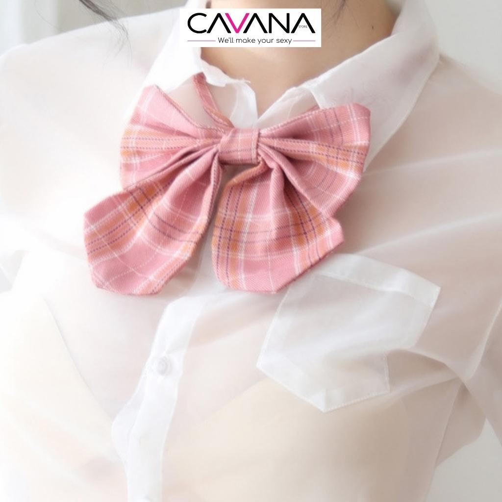 Đồ ngủ cosplay, cosplay học sinh sexy xuyên thấu dễ thương vải voan C13 - CAVANA STORE