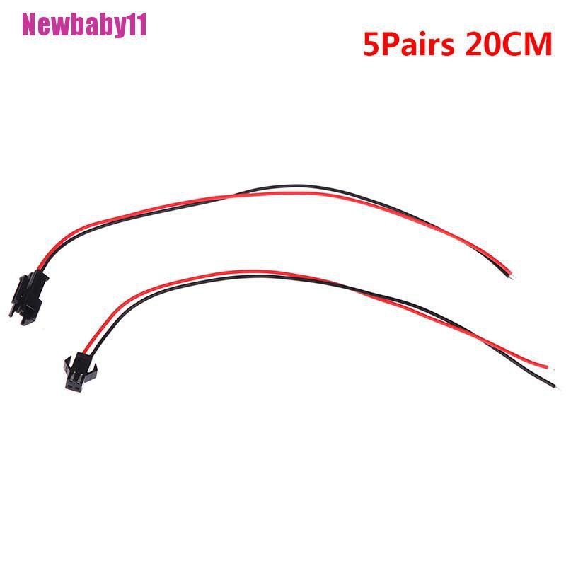 Set 5 Cặp Đầu Nối Dây Điện 10 / 20cm Dài 2pins