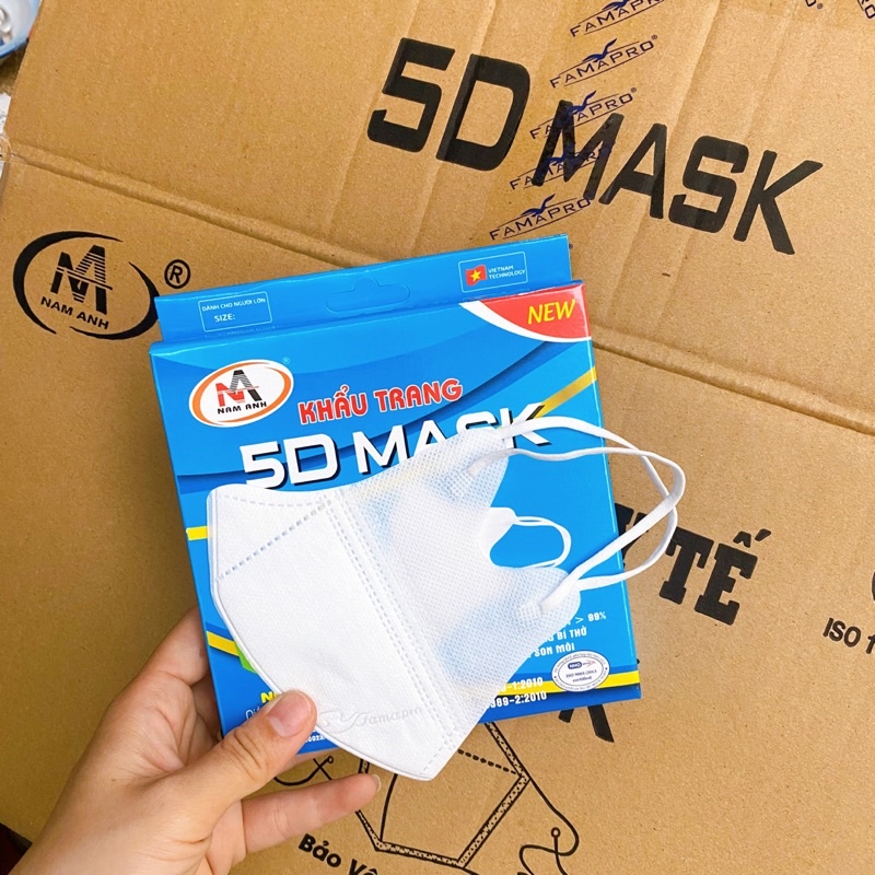 Khẩu Trang 5D Nam Anh hộp 10 chiếc