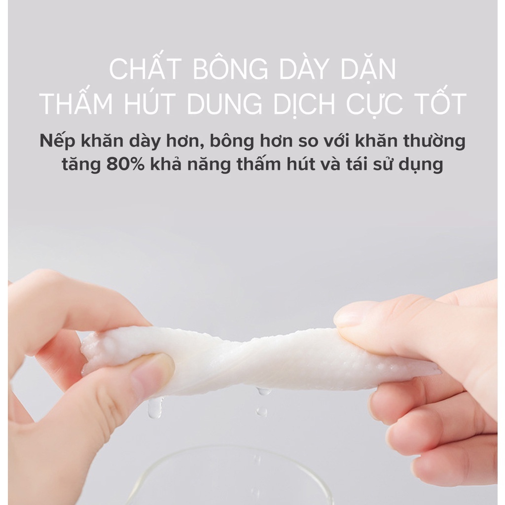 Khăn lau mặt dùng 1 lần ANIMERRY cuộn 40 khăn - siêu mềm, thấm hút cực tốt - Acosmetics, 50g