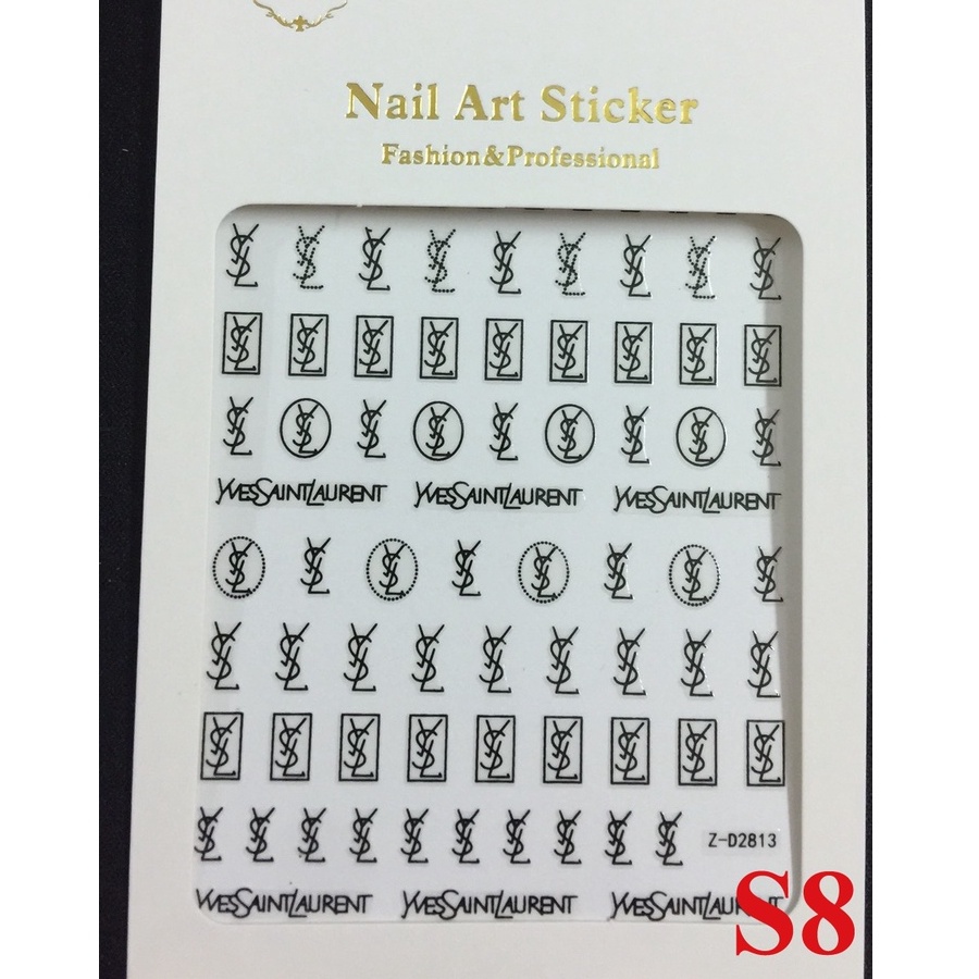 Sticker s8 dán móng các loại nail mi