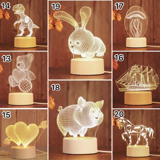 Đèn ngủ 3D trang trí phòng ngủ ( Mẫu Mới)