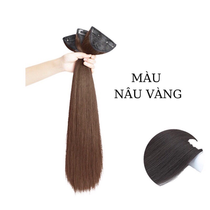 Set 3 kẹp dải thẳng dài hàng cao cấp giúp phồng và dày tóc