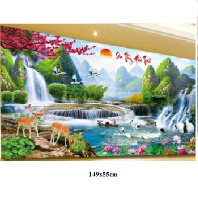 Tranh thêu phong cảnh MN0003 149x55cm