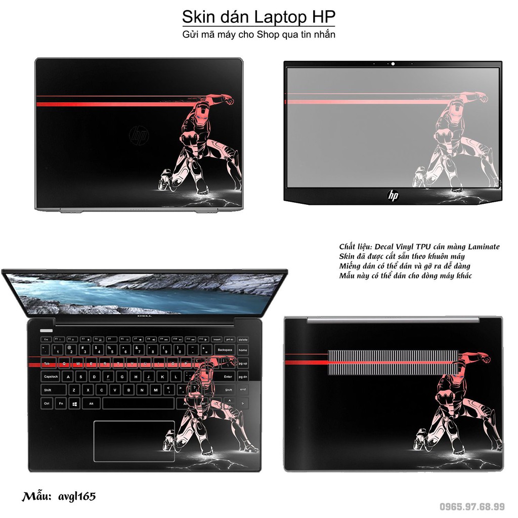 Skin dán Laptop HP in hình Avenger _nhiều mẫu 4 (inbox mã máy cho Shop)