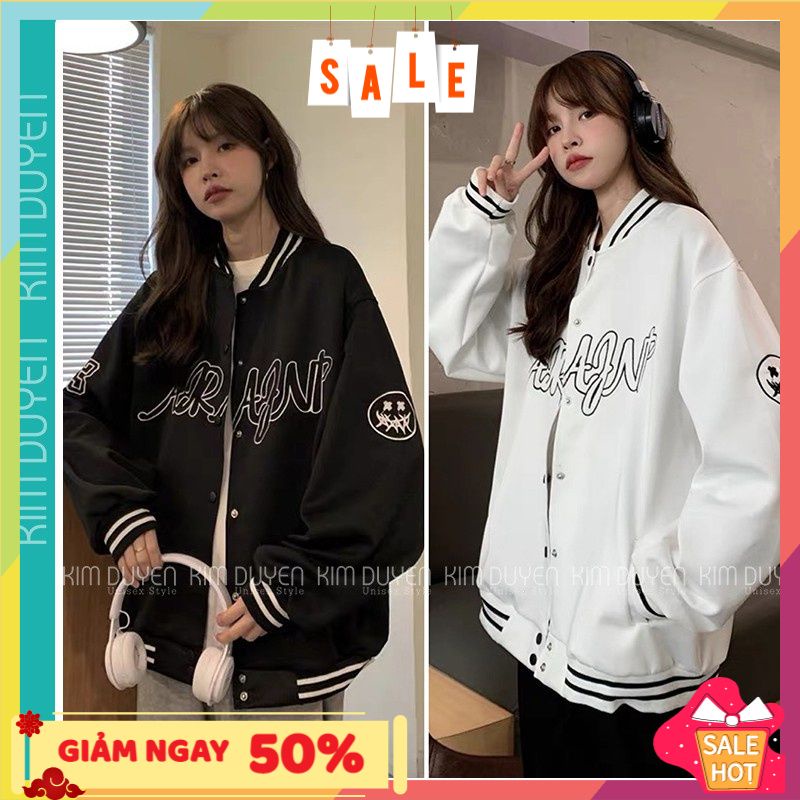 Áo khoác bomber nam nữ nỉ Kaki unisex form rộng ulzzang Hàn Quốc siêu hot, trẻ trung, năng động