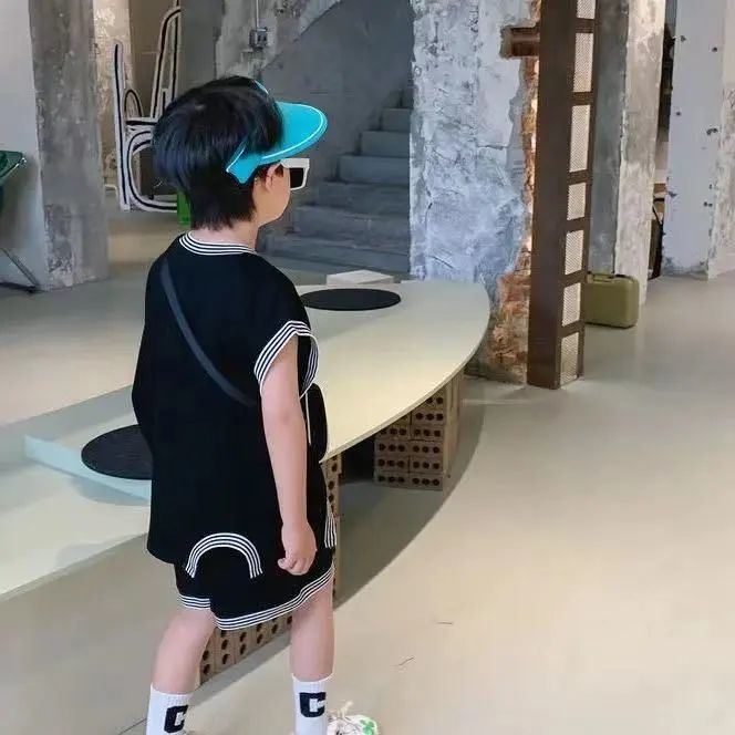 Set Áo Sơ Mi Ngắn Tay + Quần Short Phong Cách Phương Tây Thời Trang Mùa Hè Mới Cho Bé Trai