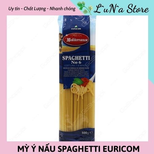 Mì Ý spaghetti EURICOM sợi tròn 500g