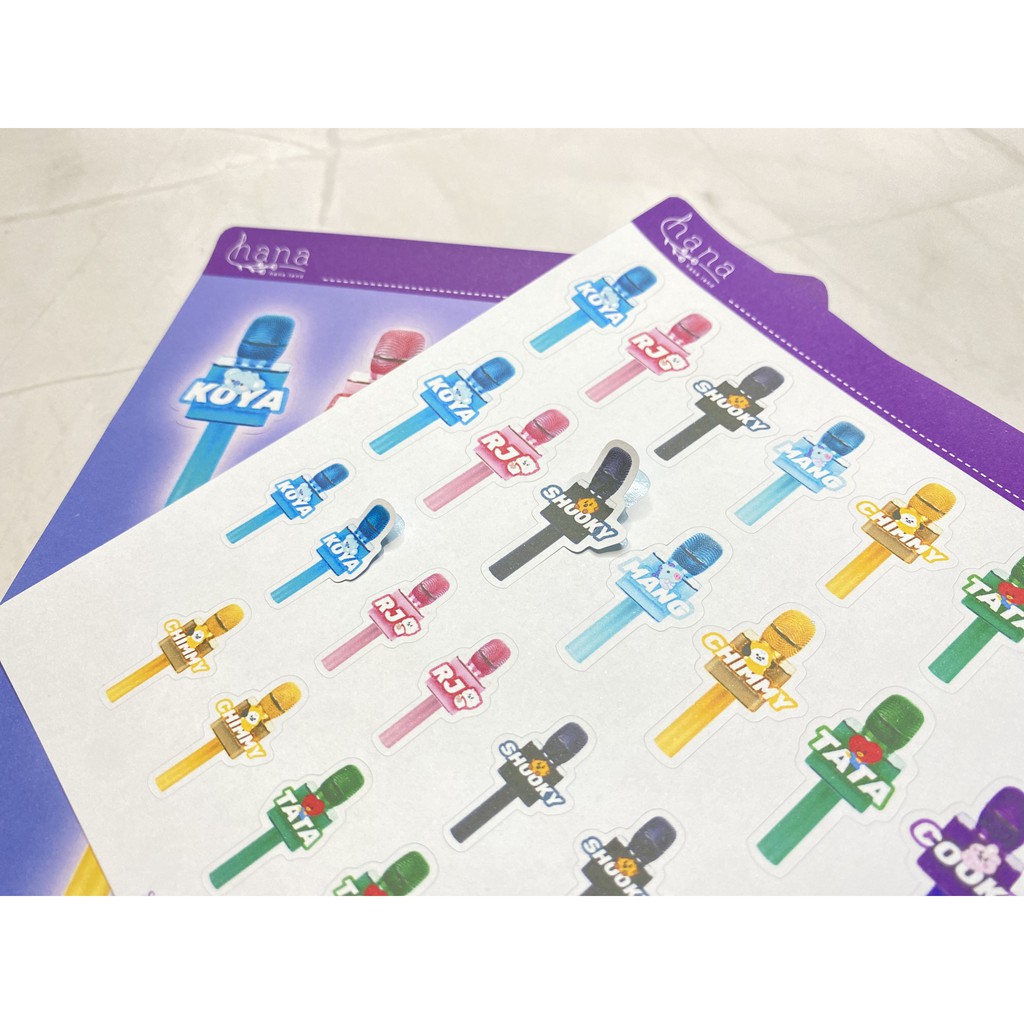 [Mics] Sticker decal trang trí BT21 mics 7 màu (2 mẫu) _ #hana.land