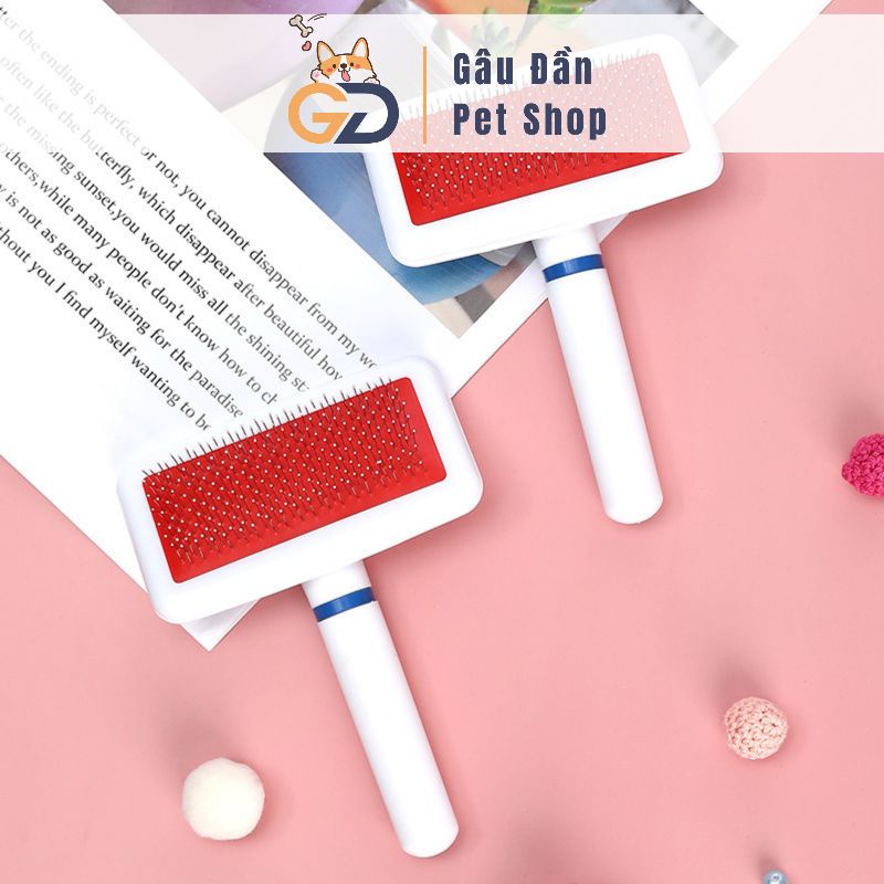Lược Chải Lông Chó Mèo - Lược Chải Lông Đầu Hạt Nhựa