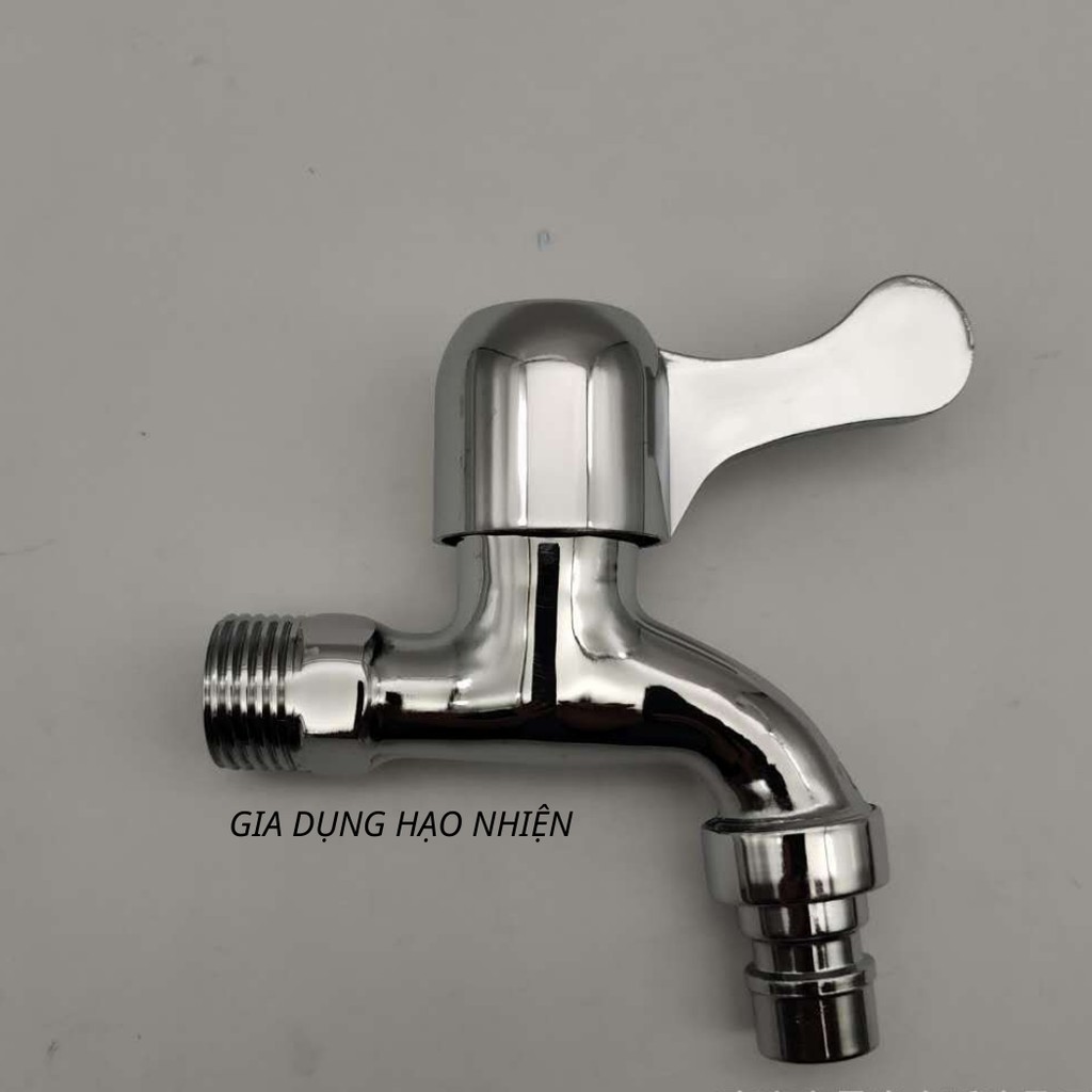 Vòi nước Inox 304, vòi hồ mạ Crom cao cấp chống rỉ sét sáng bóng (tặng kèm cuộn cao su non) - GIA DỤNG HẠO NHIÊN