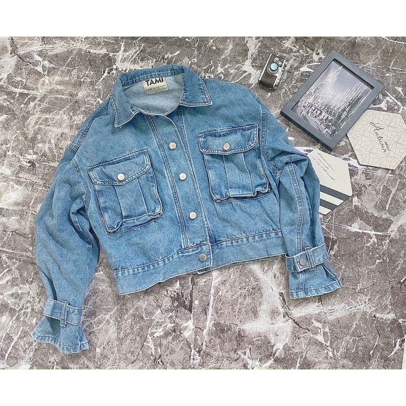 Áo khoác lửng CAO CẤP Áo Khoác croptop Áo Jeans Nữ Lửng
