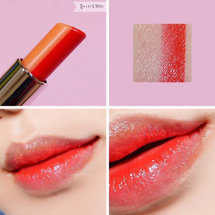 Son dưỡng môi 2 màu Secret Key Sweet Glam Two Tone Glow 3.8g #Fresh Coral _ Son Dưỡng Có Màu _ Secret Key Chính Hãng
