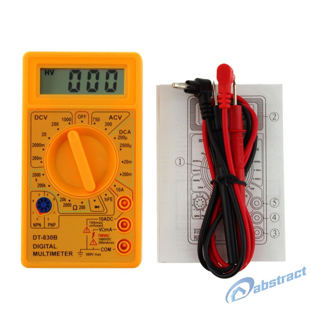 AB DT-830B LCD Digital Multimeter AC/DC 750/1000V Amp Volt Ohm Tester Meter