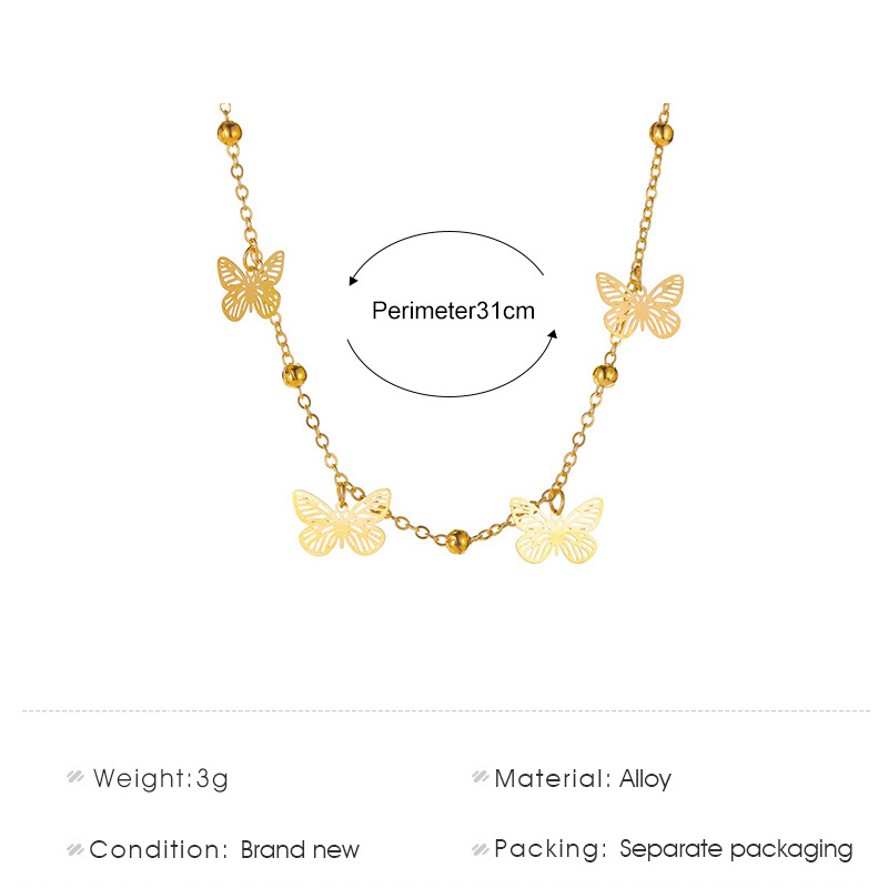Simple Alloy Hollow Butterfly Anklet Personality Female Foot Chain Popular Summer Beach Foot Jewelry | BigBuy360 - bigbuy360.vn