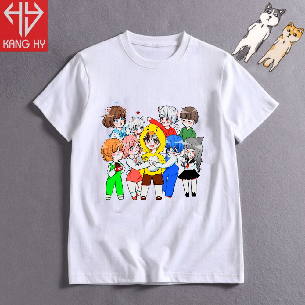 Áo thun hero team mini world màu trắng kèm ảnh thật