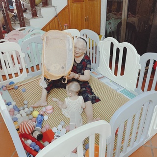 Bộ quây cũi nhựa Nguyên Sinh mẫu mới 2022 TẶNG THẢM, bóng, thảm, giỏ