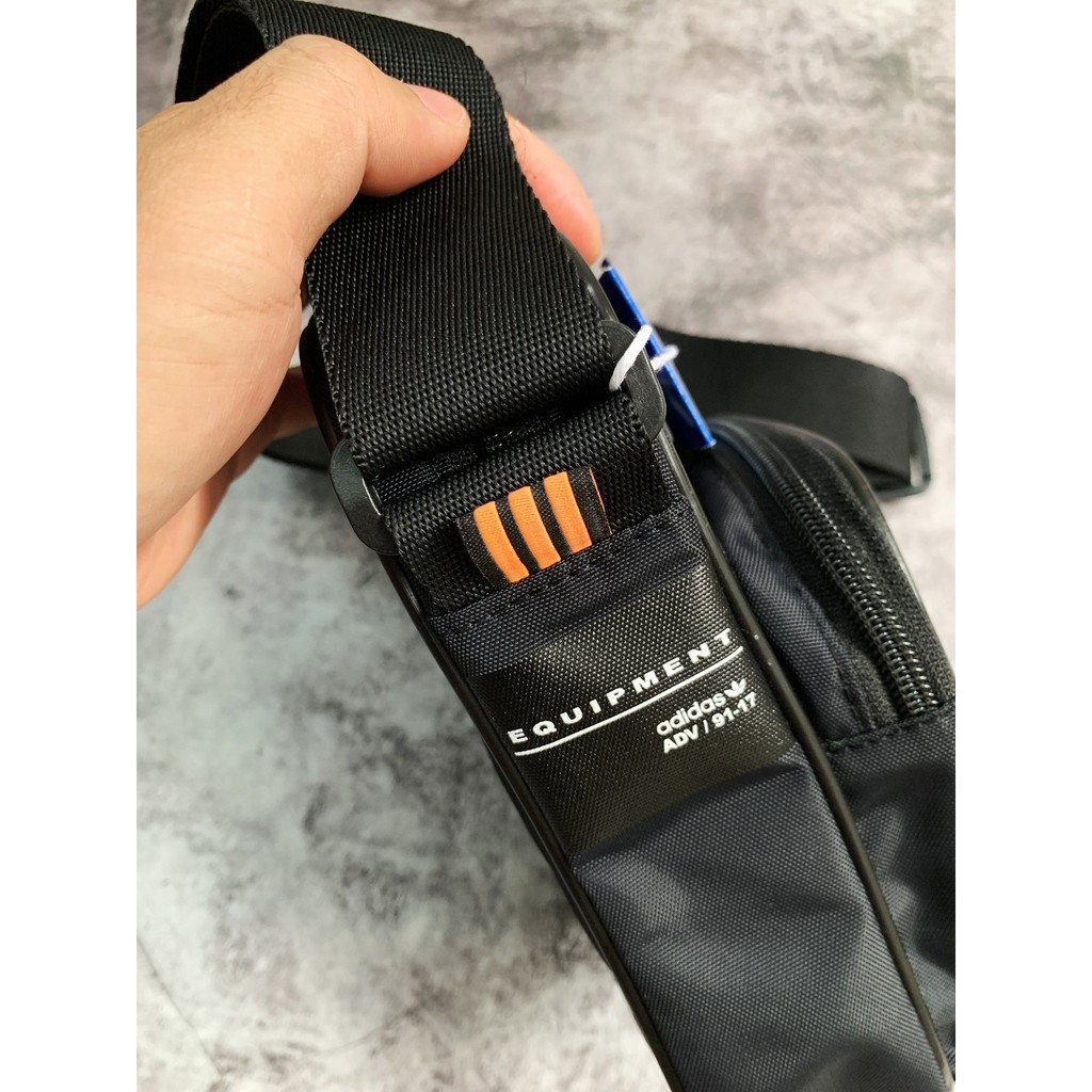 (HÀNG XUẤT XỊN) Túi đeo chéo đen cam B138 EQT MINI BAG BLACK/ORANGE Made in Thailand full tem tag