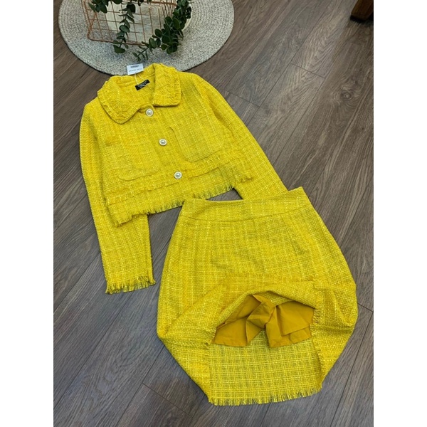 Sét váy dạ tweed