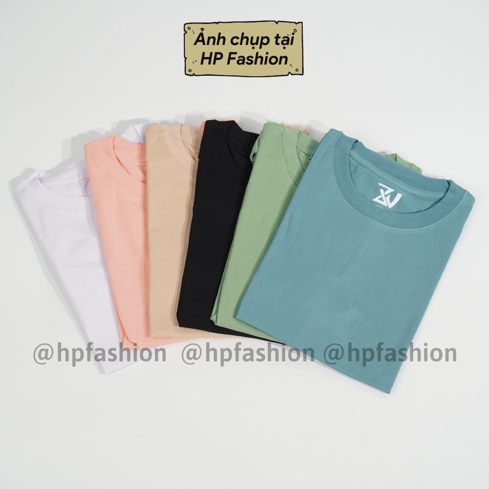 Áo thun trơn tay lỡ 100% Premium Cotton ❤️ Áo phông trơn Basic Tee form rộng Oversize dáng Unisex nam nữ - Happy Style