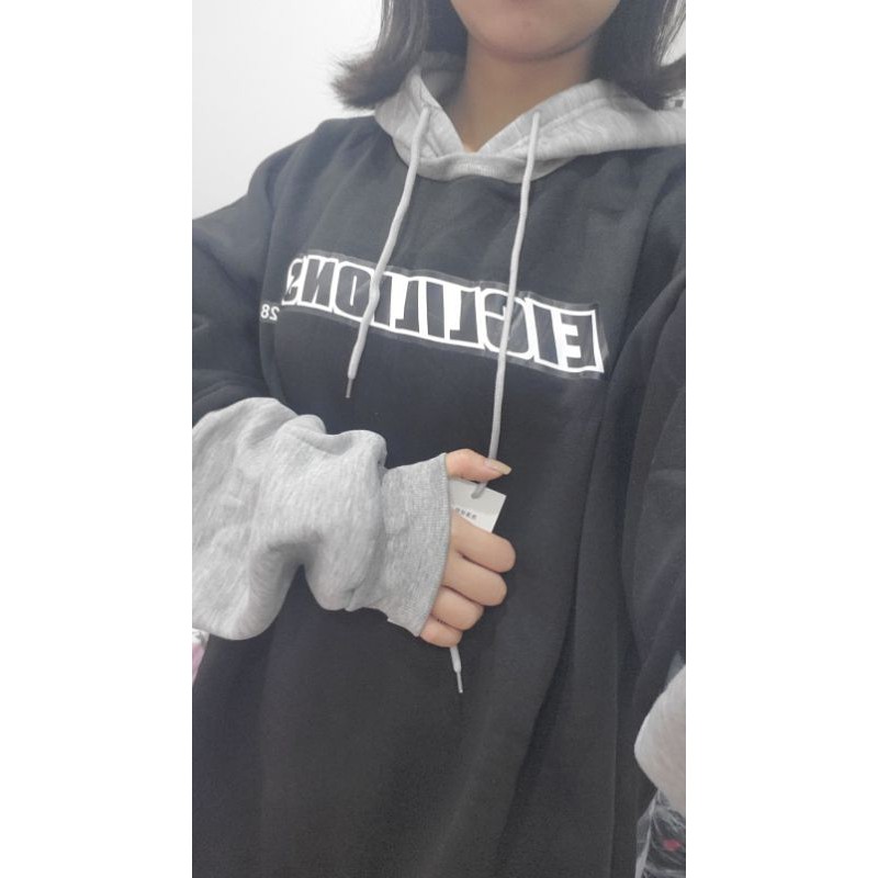 (Order) Áo hoodie ulzzang unisex phối tay 🌟FREESHIP🤗 áo nỉ lót bông dáng rộng ⚽️ | BigBuy360 - bigbuy360.vn