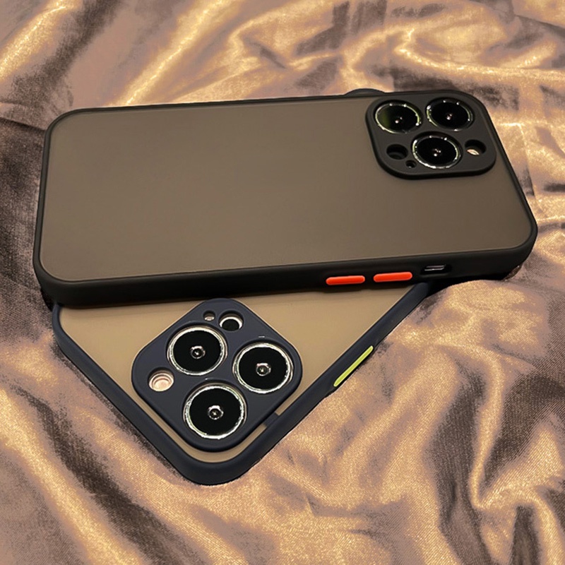 Ốp Lưng Iphone Dẻo Lưng Nhám Phím Màu Chống Sốc Bảo Vệ Camera Cho Ip 7Plus/8Plus/X/Xs/Xsmax/11/12/13/Promax
