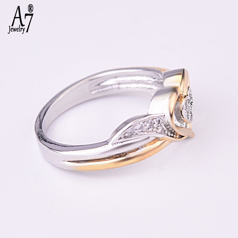 Nhẫn Hai Đầu Hình Trái Tim Khảm Đá 18K X5Y22