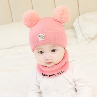 SET KHĂN MŨ QUẢ BÔNG CHO BÉ