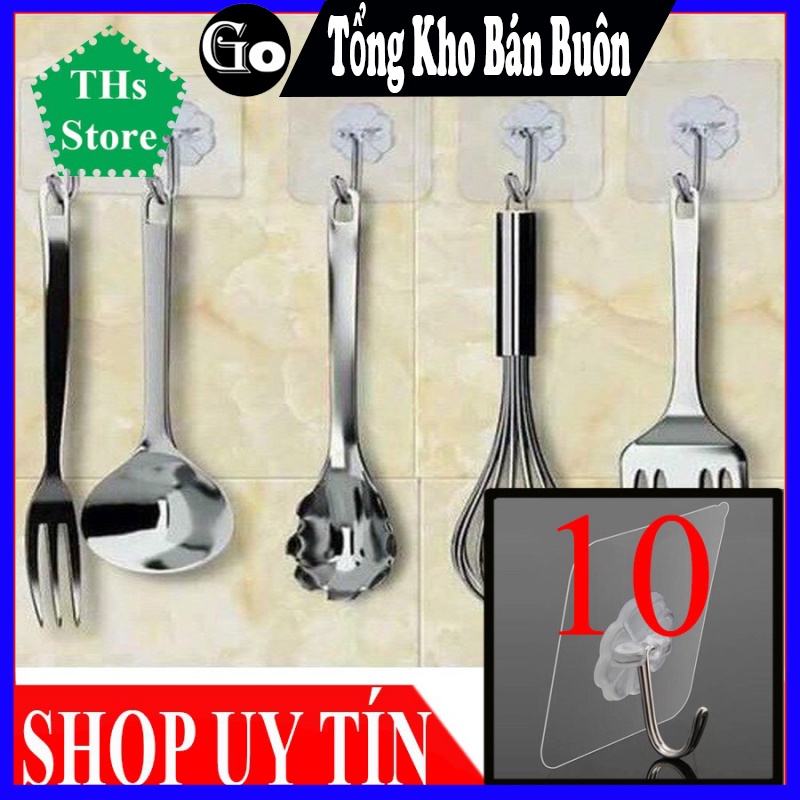 [Combo 10 móc] Móc dán tường siêu dính