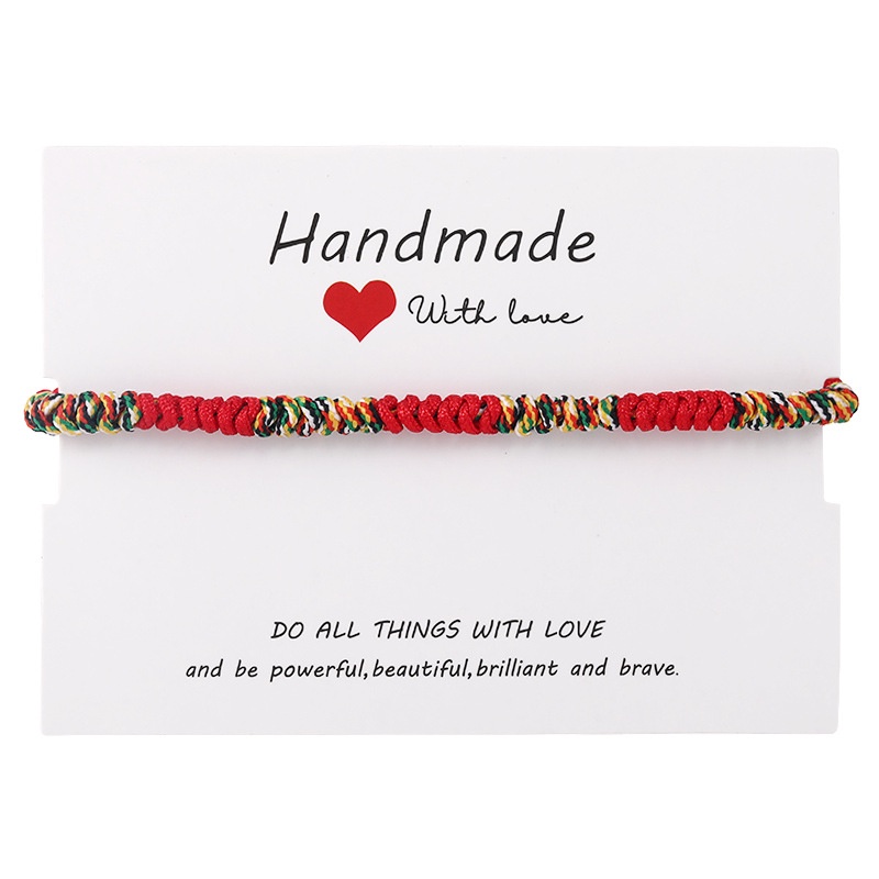 Vòng tay dây bện may mắn phong cách vintage cho nam và nữ