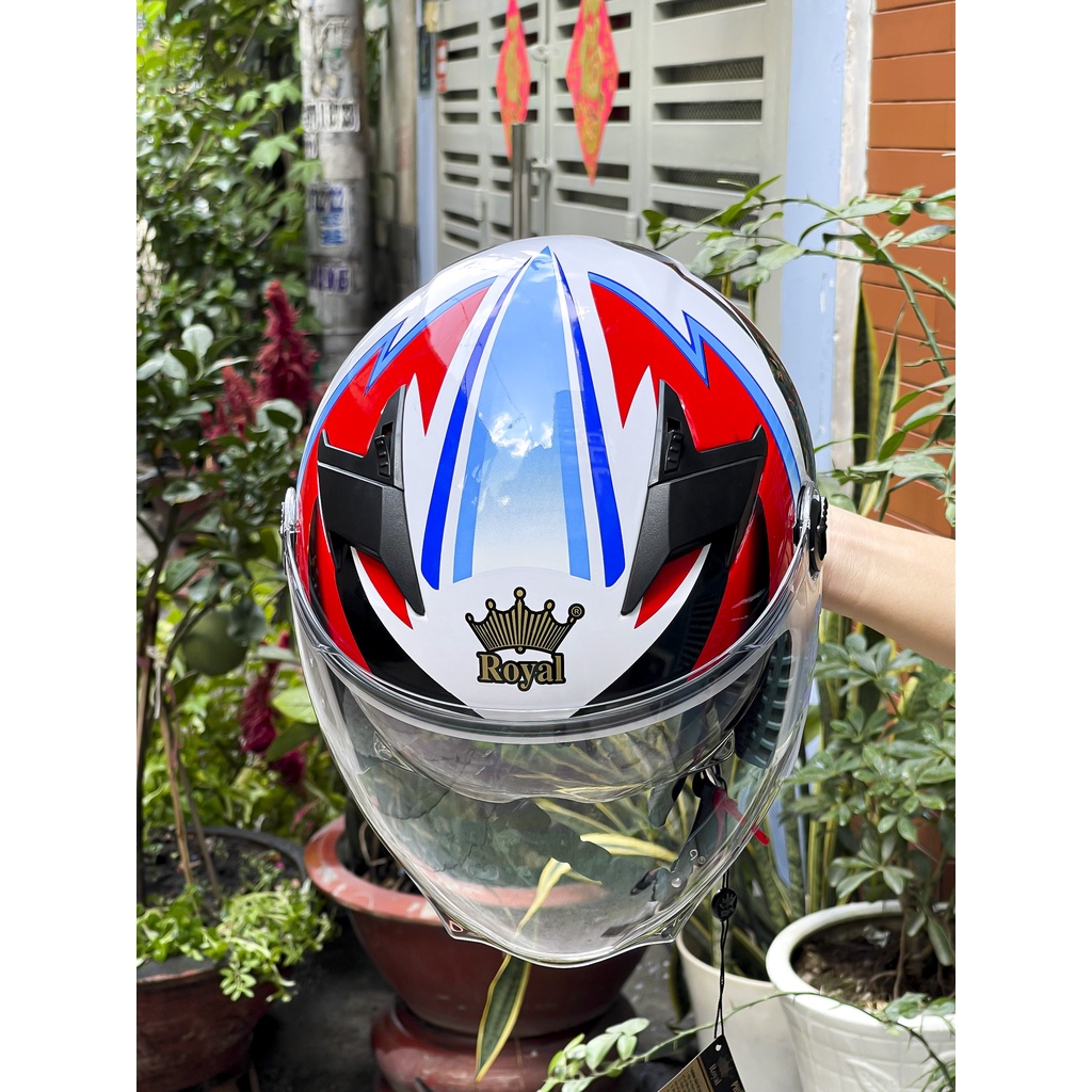 MŨ BẢO HIỂM ROYAL M268 3/4 2 KÍNH TEM DRAGON BOY CHÍNH HÃNG, BẢO HÀNH 12 THÁNG