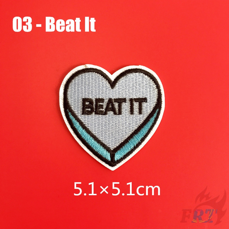☸ VSCO：Healing English Words - Heart Iron-on Patch ☸ 1Pc Diy Sew On Iron On Badges Patches