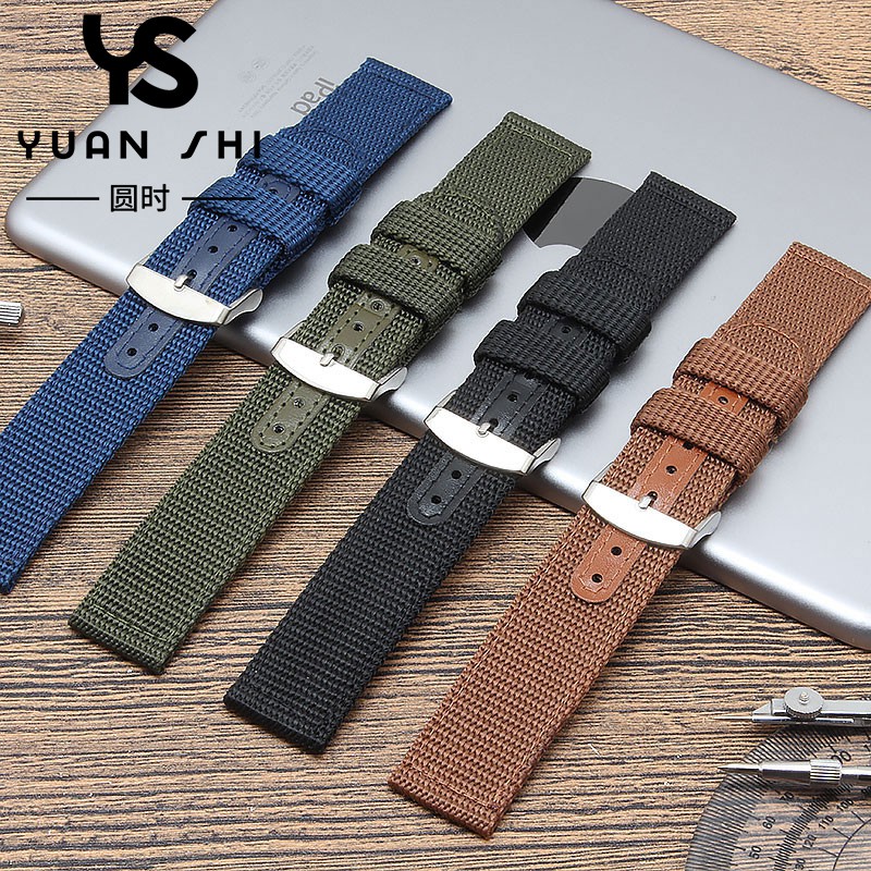 Dây Đeo Đồng Hồ Bằng Vải Canvas Nylon Cho Casio Citizen Levi 's 20 22mm