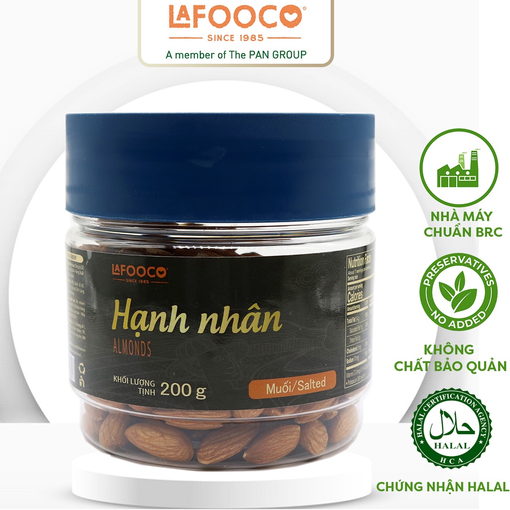 LAFOOCO Hạnh nhân Mỹ sấy muối 200g