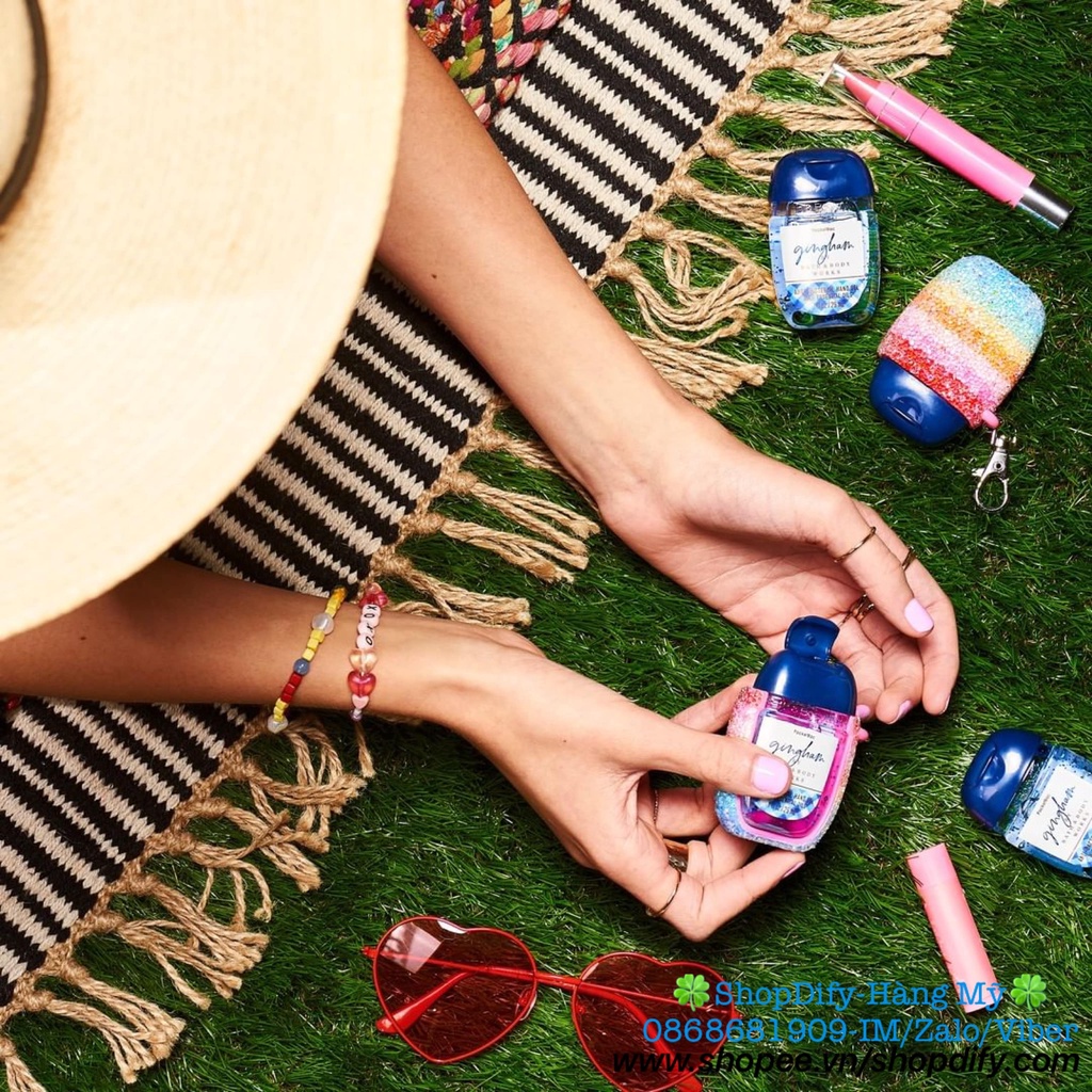 Hàng Mỹ,có Bill- Nước Rửa Tay Khô Diệt Khuẩn Dưỡng Ẩm Tự Nhiên BBW BATH BODY WORK Anti-Bacterial Hand Gel PocketBac 29ml
