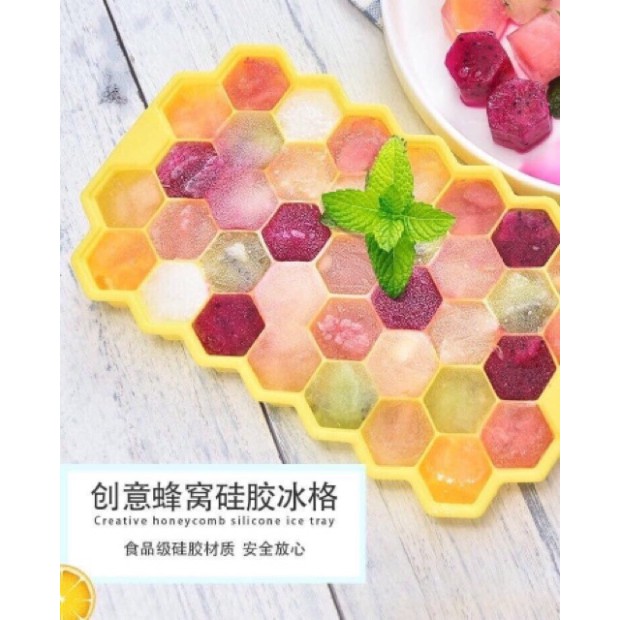 Khay làm đá silicon có nắp đậy ( siêu hot- lấy đá dễ dàng)