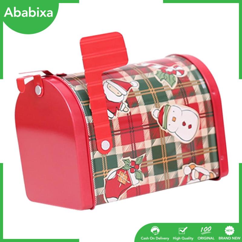 [Ababixa] Hộp Thư Trang Trí Giáng Sinh Màu Đỏ Phong Cách Anh Quốc