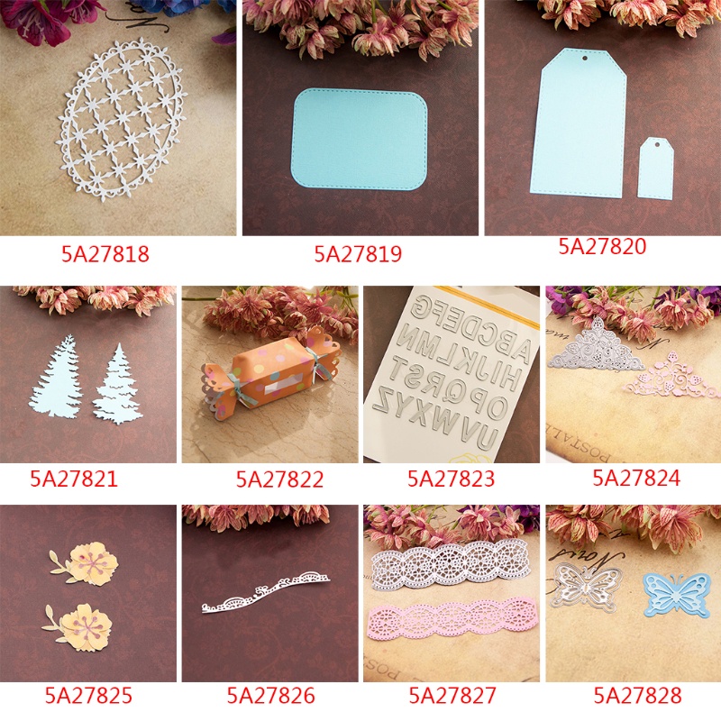 QQ Khuôn Cắt Giấy Kim Loại Hình Chữ Cái Alphabet Cho Trang Trí Thiệp Sổ Tay