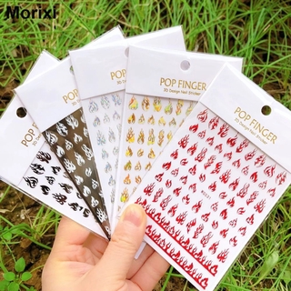 Miếng Dán Trang Trí Móng Tay 3D Hình Ngọn Lửa Độc Đáo