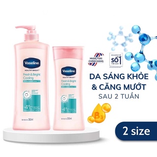 Sữa Dưỡng Thể Làm Mát Da Vaseline Healthy Bright Fresh & Bright Cooling UV Niacinamide Lotion 200ml - 350ml