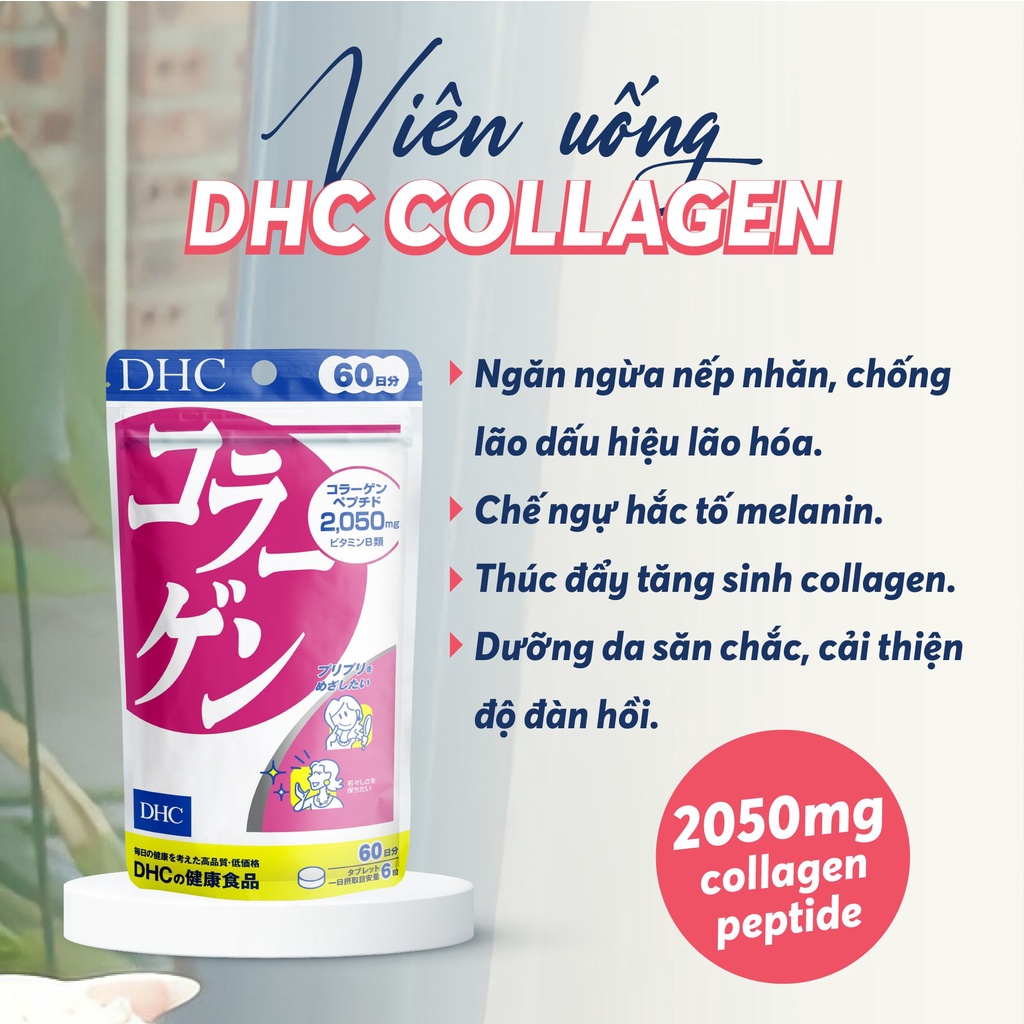 Viên uống Collagen chống lão hóa - đẹp da DHC Gói 30 -90 Ngày