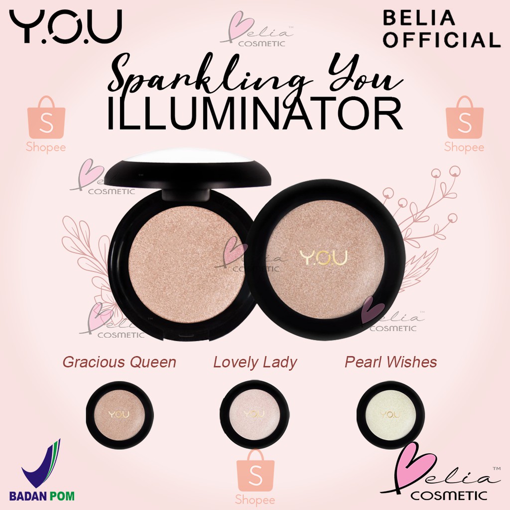 (hàng Mới Về) Phấn Bắt Sáng Belia You 4g Lấp Lánh Trang Điểm Nổi Bật