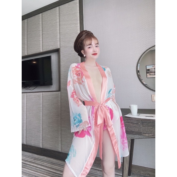 Áo Choàng chiffon phối satin kèm quần mã 05 from dưới 68kg