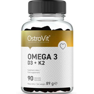 [3in1] Mọi Dưỡng Chất Cho 1 Cơ Thể Khỏe Mạnh, Viên Dầu Cá Ostrovit Omega 3 D3 + K2 (90 Viên)