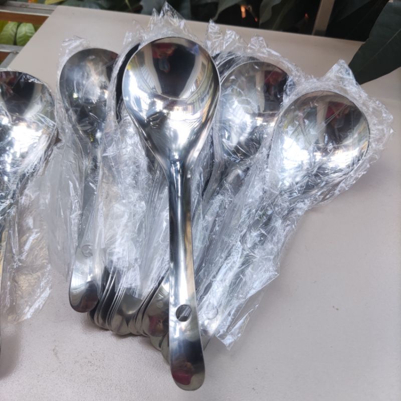 Thìa/Môi/Muỗng múc canh gù inox to dày dặn, inox sáng HÀNG LOẠI 1