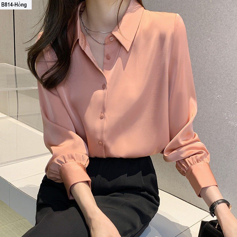 B814 ÁO SƠ MI LỤA SATIN CAO CẤP