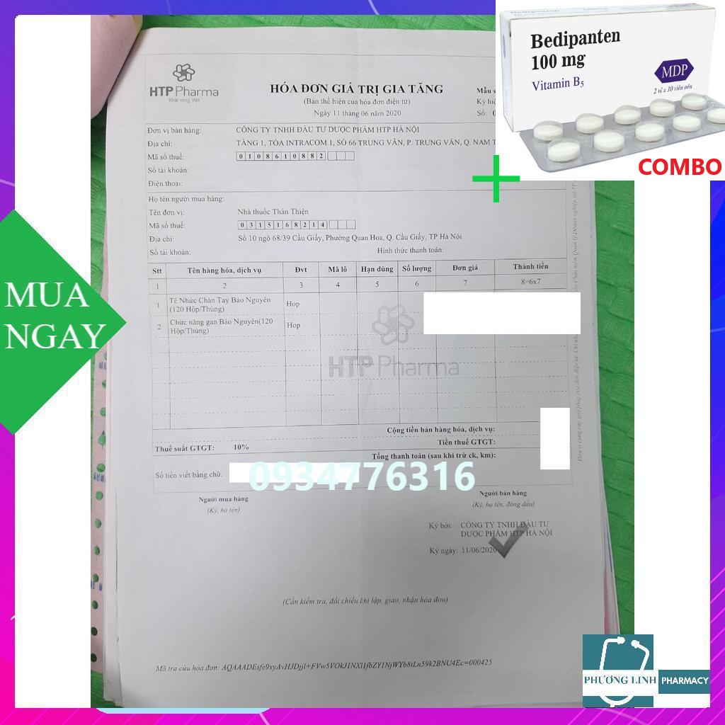 Combo Bedipanten 100mg +  Chức Năng Gan Bảo Nguyên – Hỗ trợ tăng cường chức năng gan (Hộp 3 vỉ x 10 viên)