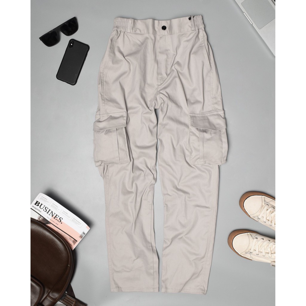 Quần Cargo Pants, Quần Kaki Túi Hộp Chất Đẹp Không Nhăn Xù, Quần Kaki Dáng Xuông A&M.